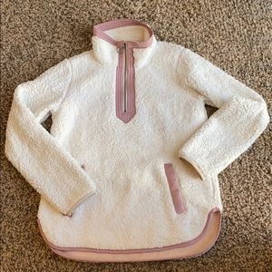 Abercrombie & Fitch Sherpa Quarter Zip Sweater